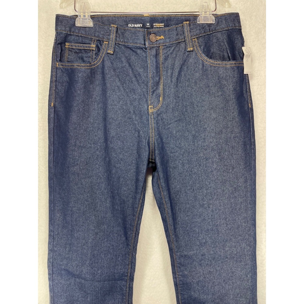 Old Navy Girls 18 Plus Straight AdjustableWaist Blue Jeans NWT - Picture 2 of 14